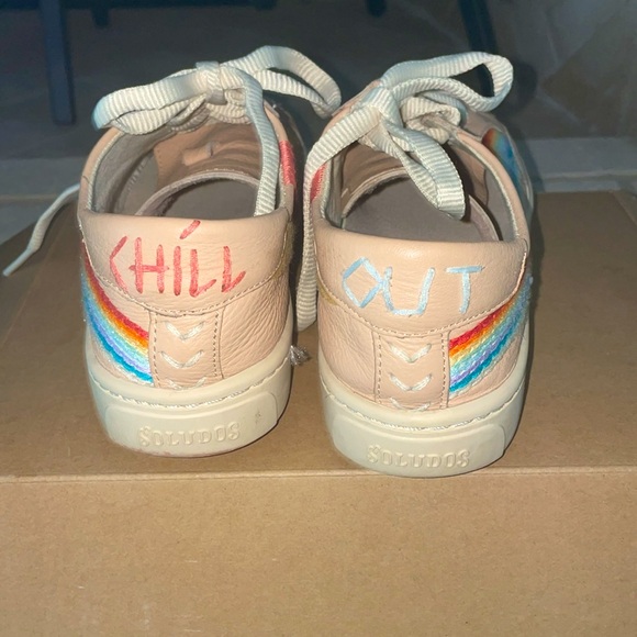 Soludos Ibiza embroidered rainbow wave sneaker - Picture 5 of 6